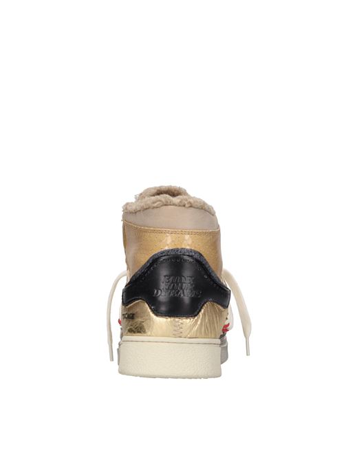 Sneakers in pelle e pelliccia sintetica effetto vintage HIDNANDER | THE CAGE DUAL HD2WS180 103BIANCO -ORO-BLU